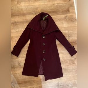 WOMANS MAROON COAT